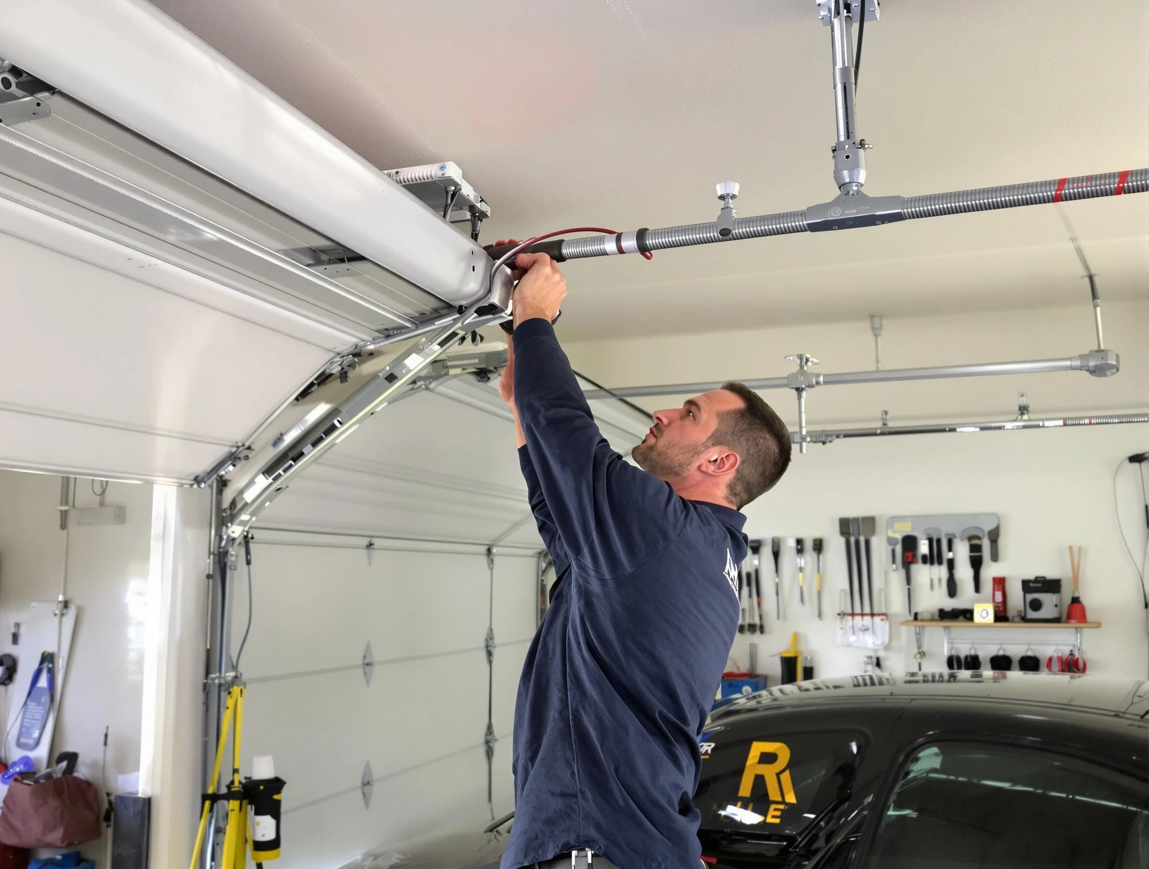 Woodstock Garage Door Repair technician performing garage door cable repair in Woodstock