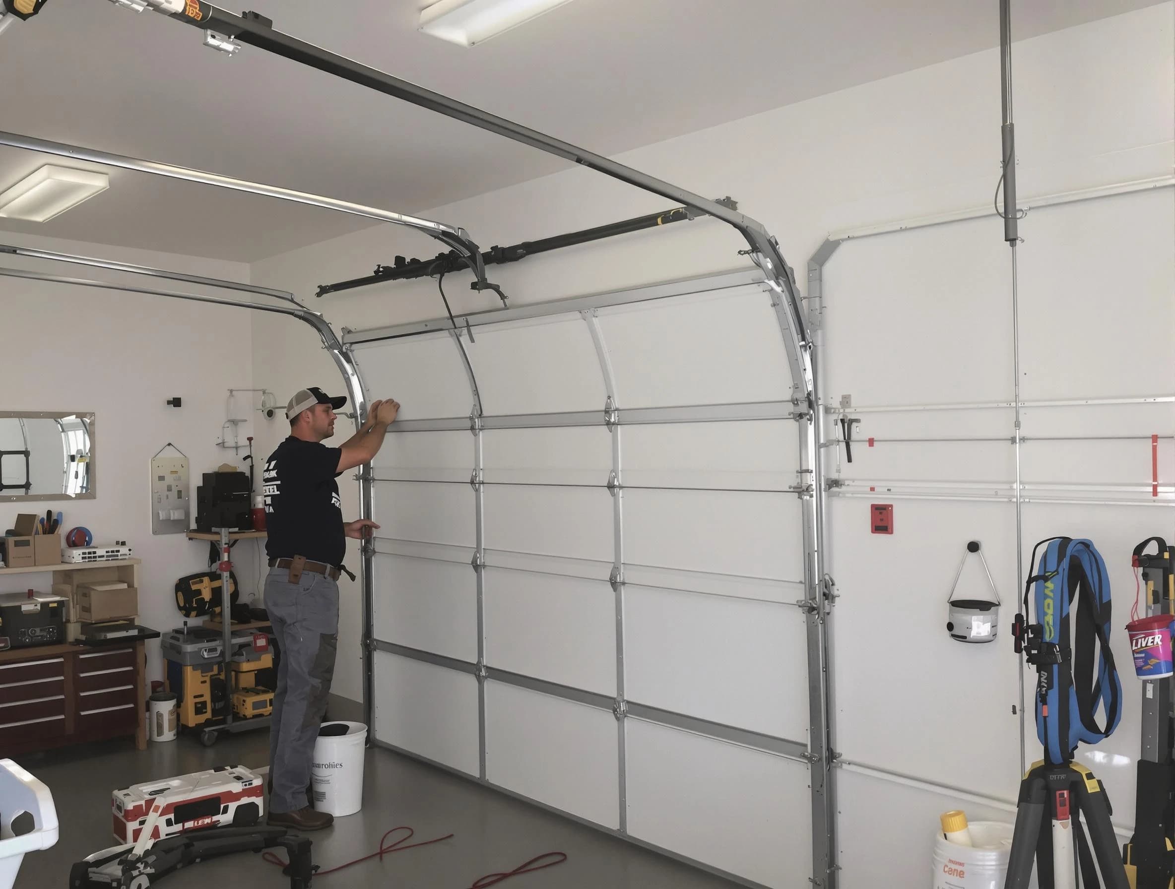 Woodstock Garage Door Repair team installing new garage door in Woodstock