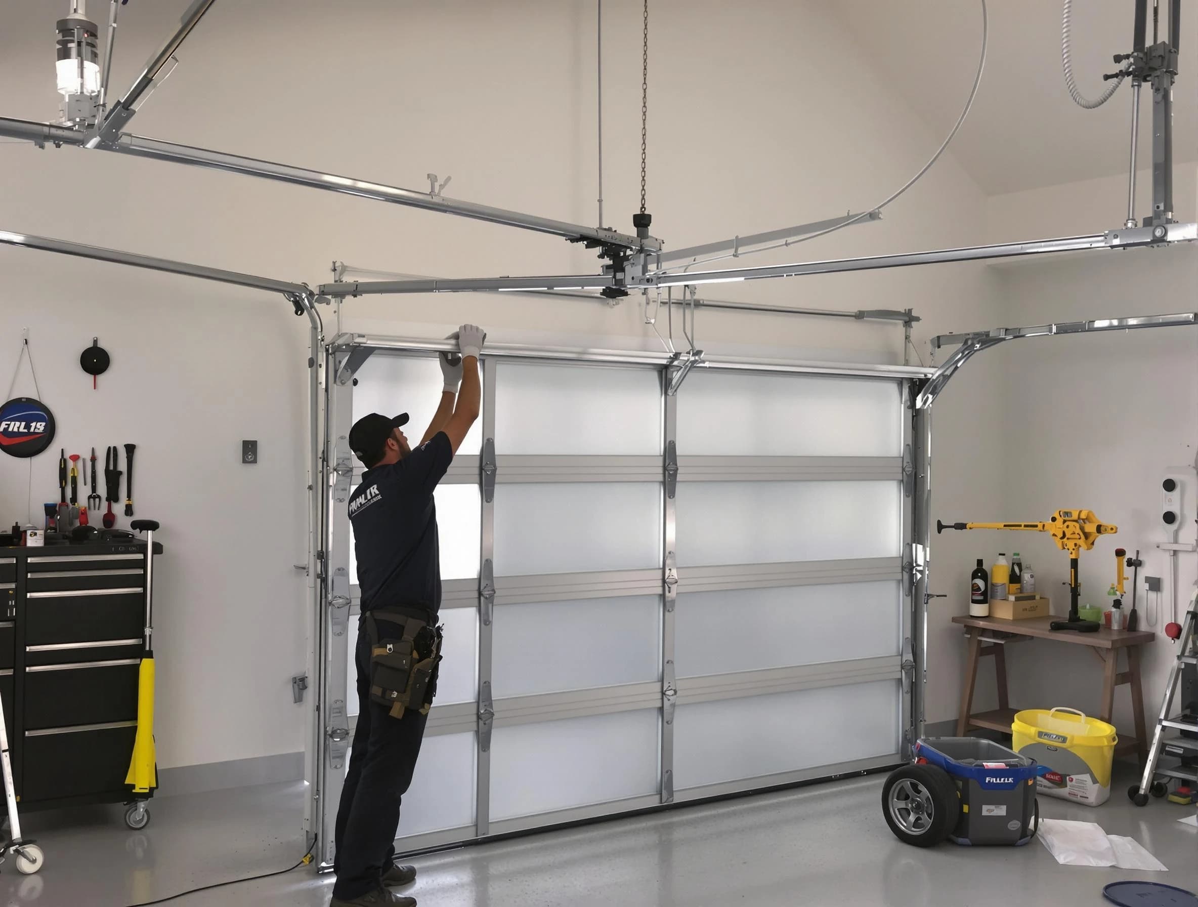 Woodstock Garage Door Repair certified team performing precision garage door installation in Woodstock