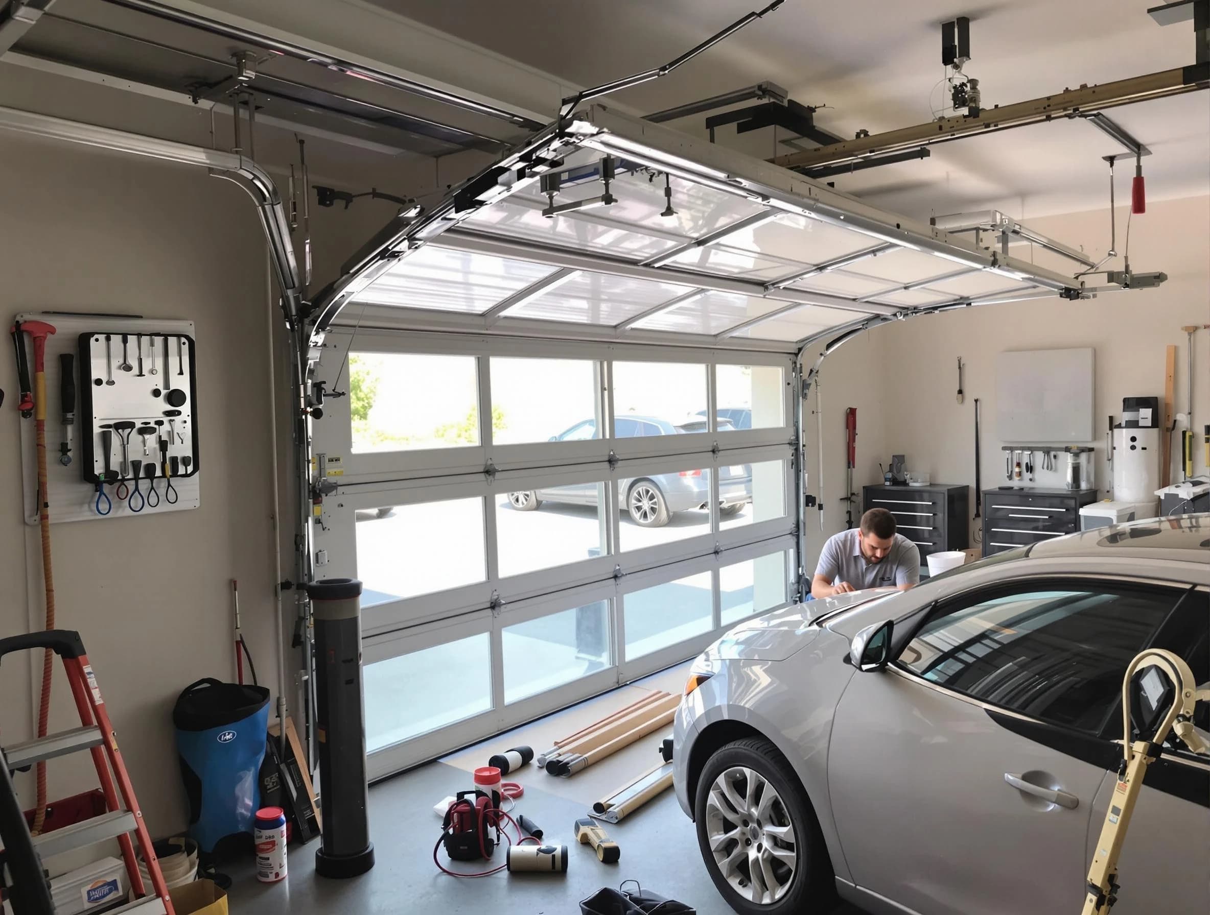 Garage door noise reduction service by Woodstock Garage Door Repair in Woodstock