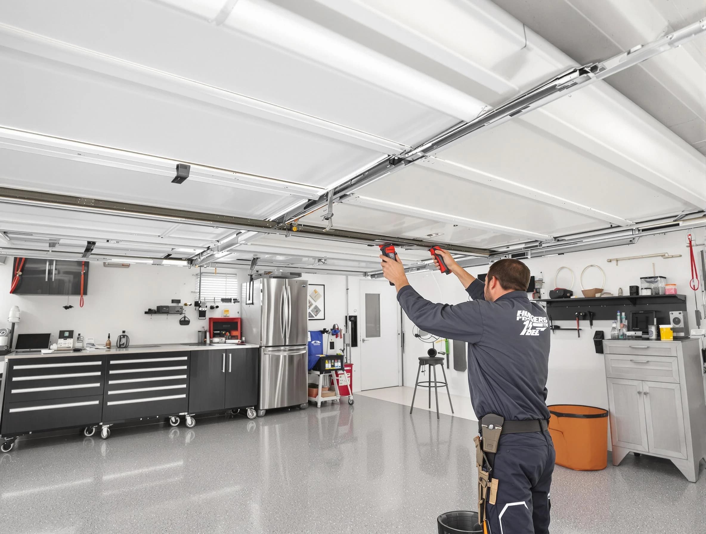 Overhead garage door repair service by Woodstock Garage Door Repair in Woodstock