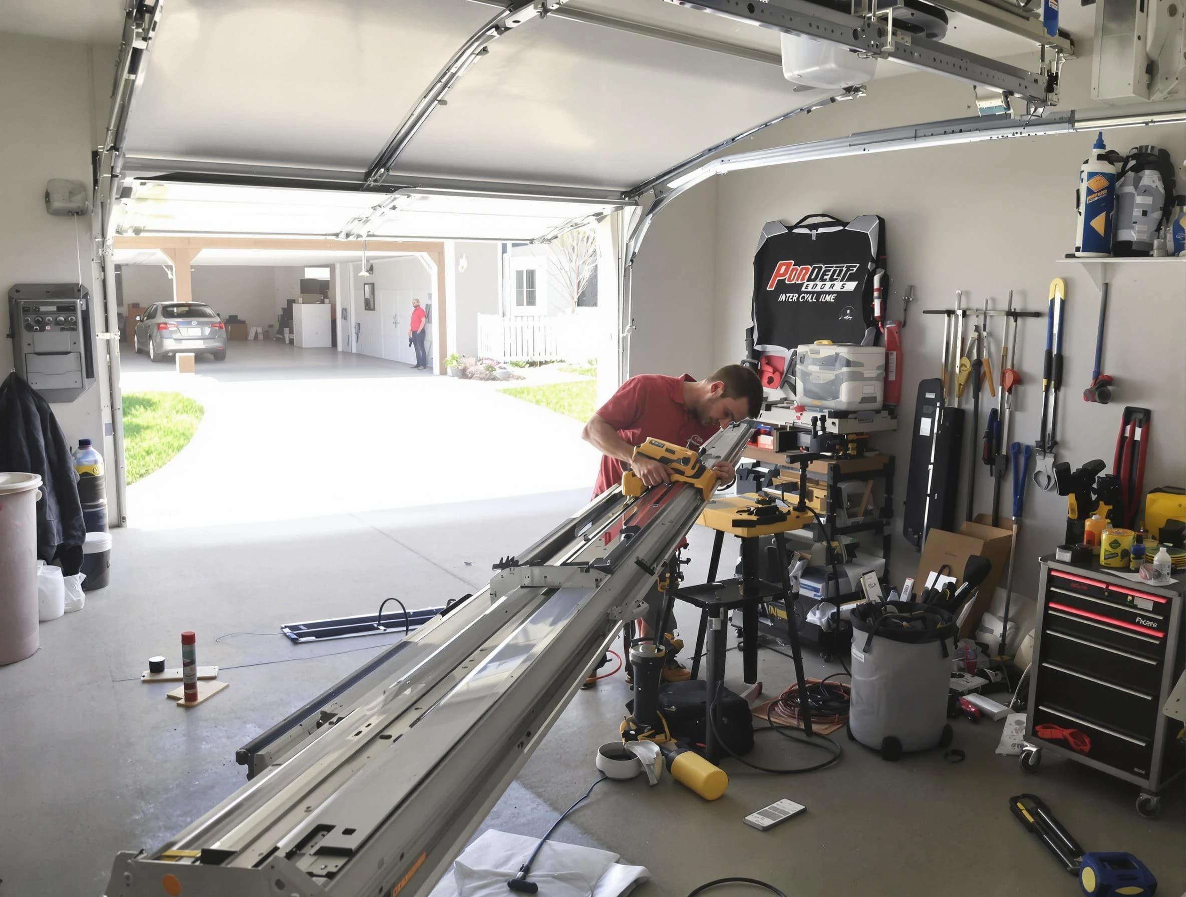 Woodstock Garage Door Repair expert performing track repair in Woodstock