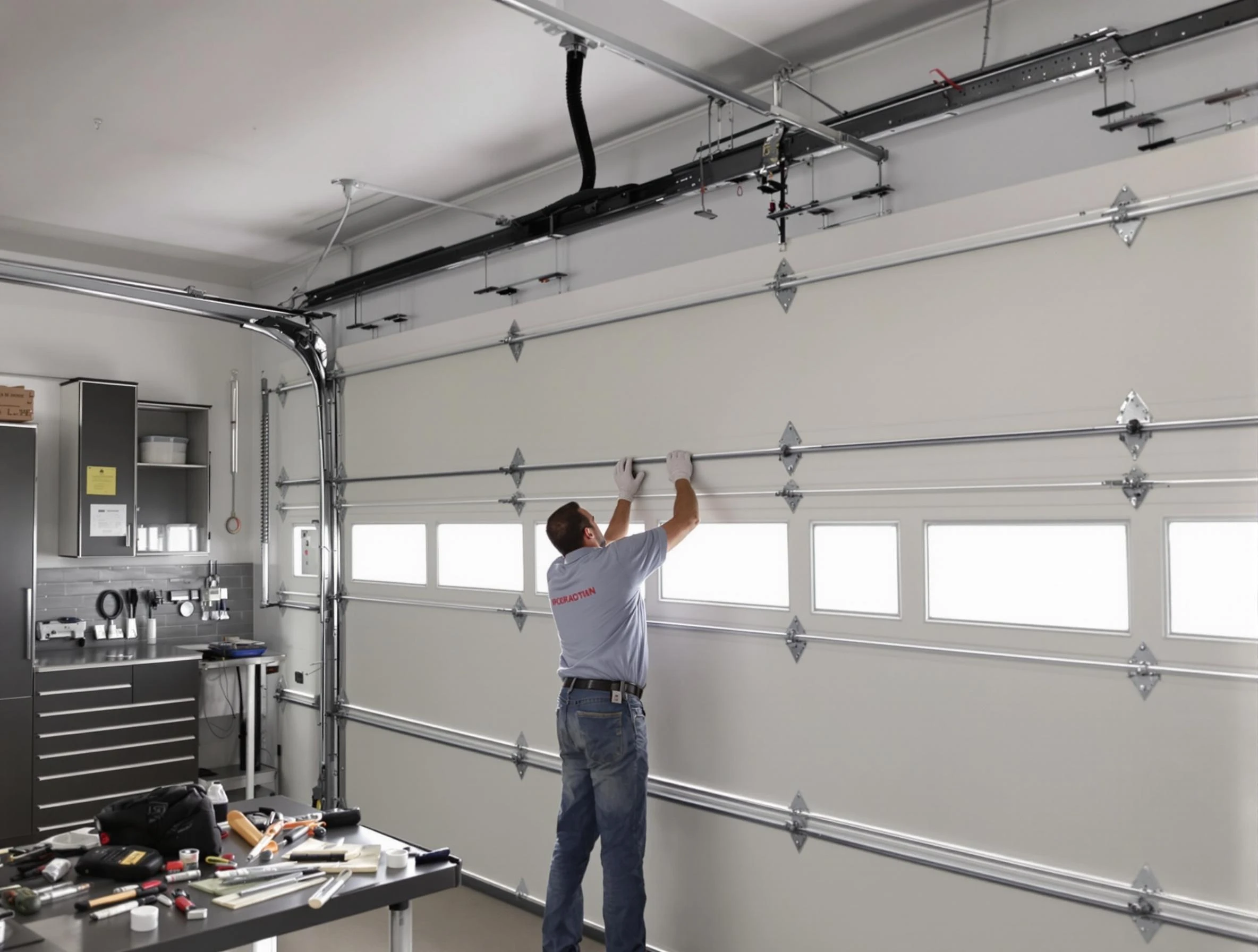 Garage Door Track Repair in Woodstock