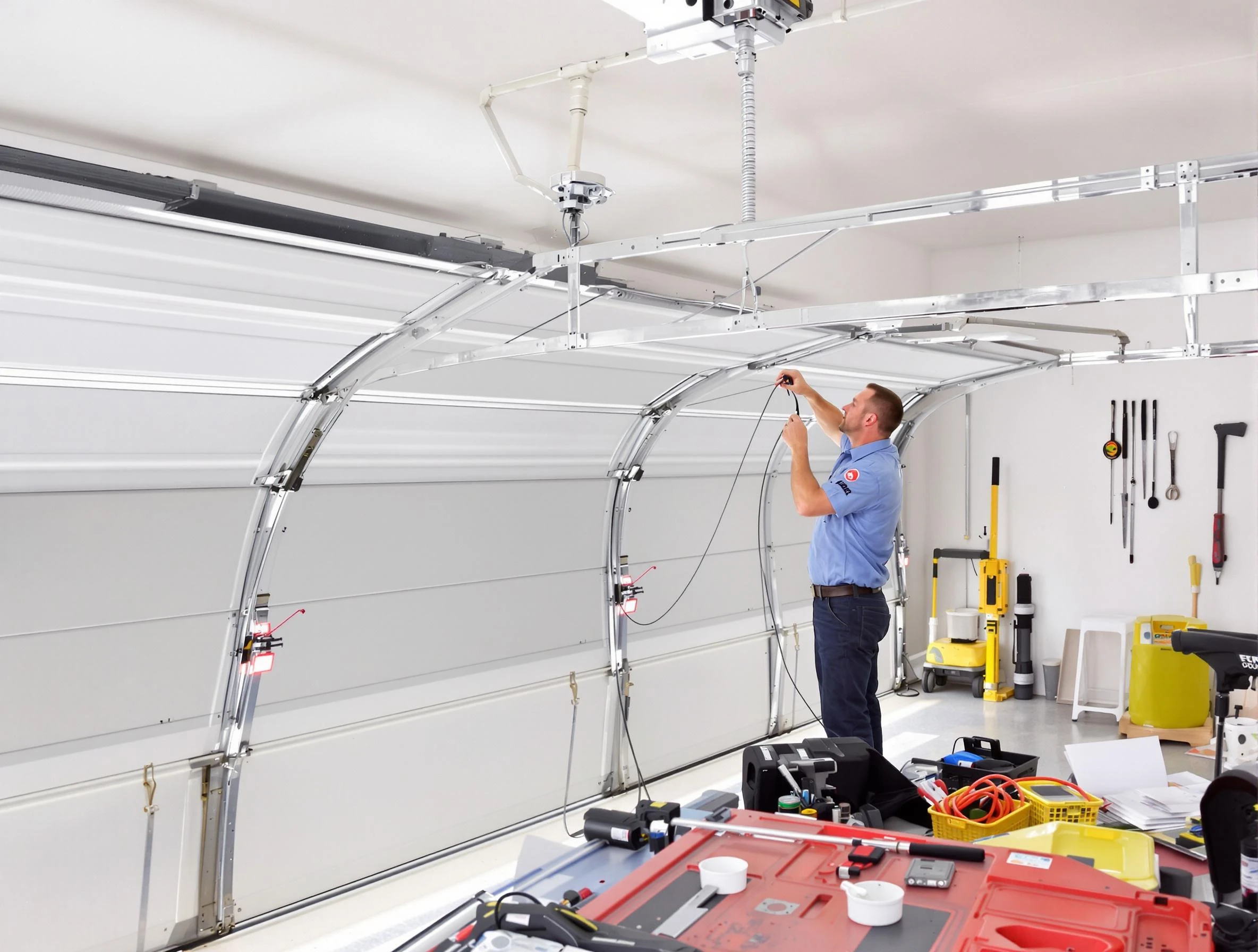 Garage door cable repair service by Woodstock Garage Door Repair in Woodstock