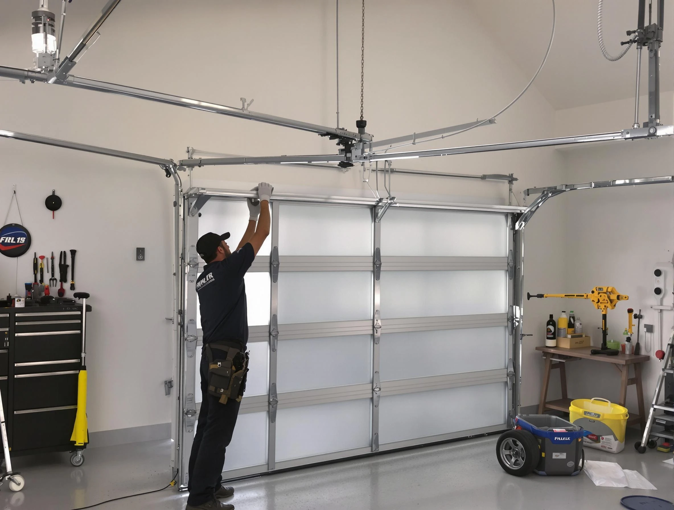 Woodstock Garage Door Repair certified team performing precision garage door installation in Woodstock