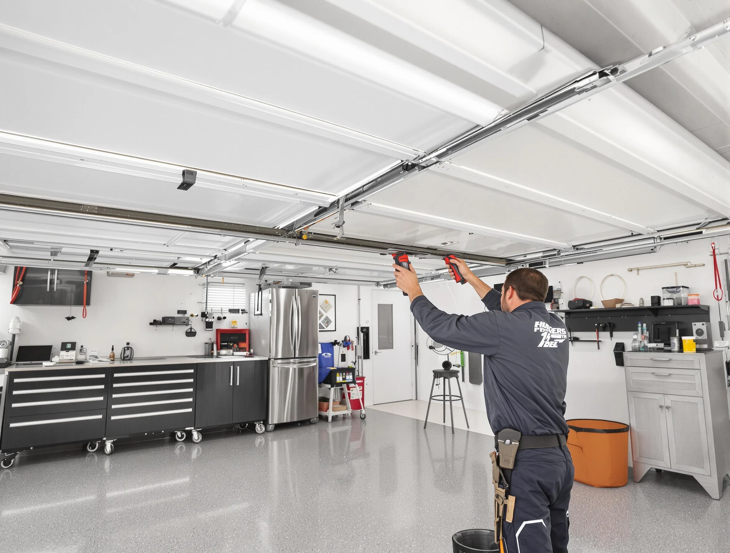 Overhead garage door repair service by Woodstock Garage Door Repair in Woodstock